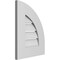 Ekena Millwork Quarter Round Top Right Surface Mount PVC Gable Vent w/ 3-1/2"W x 1"P Standard Frame, 14"W x 18"H GVPQR14X1801SF - alternate 2
